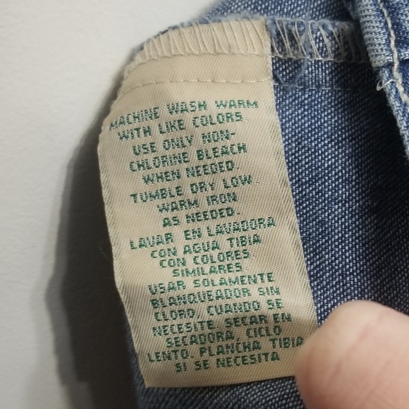 vtg blue denim skort - Picture 5 of 7